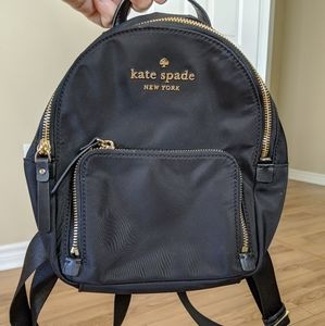 Kate Spade nylon black mini small backpack